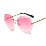 Oversized Gradie Rimless Sunglasses
