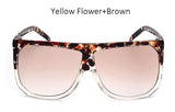 Big Frame Flat Top Women Sunglasses